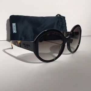 New Authentic Prada Black Oversized Sunglasses